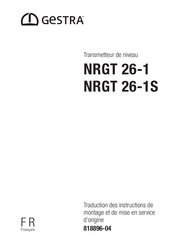 GESTRA NRGT 26-1S Traduction Des Instructions De Montage Et De Mise En Service D'origine