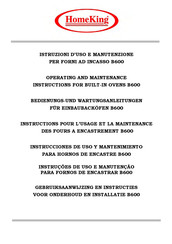 HomeKing B600 Instructions Pour L'usage Et La Maintenance