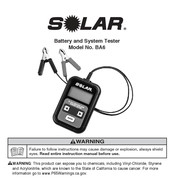 Solar BA6 Mode D'emploi