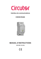 Circutor CEM M-RS485 Manuel D'instructions
