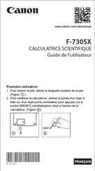 Canon F-730SX Guide De L'utilisateur