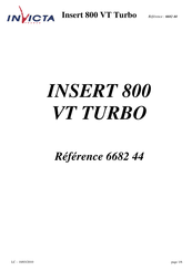 Invicta Insert 800 VT Turbo PC Mode D'emploi