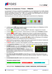 FORS mediline TC 02-2 Mode D'emploi