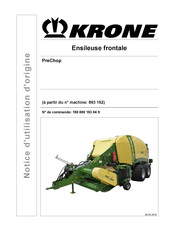 Krone PreChop Notice D'utilisation D'origine