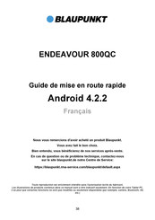 Blaupunkt ENDEAVOUR 800QC Guide De Mise En Route Rapide