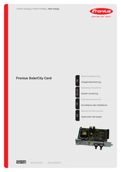 Fronius SolarCity Card Instructions De Service