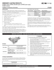 Eaton Crouse-Hinds ELPSM22 Informations D'installation Et D'entretien