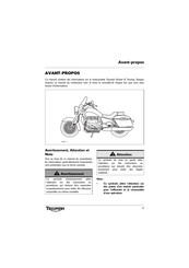 Triumph Rocket III Touring Mode D'emploi