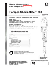 Graco Check-Mate 200 Manuel D'instructions