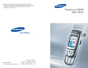 Samsung SGH-E850 Mode D'emploi