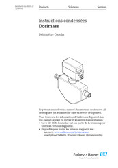 Endress+Hauser Dosimass Instructions Condensées