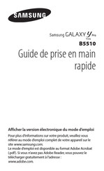 Samsung Galaxy Y Pro Guide De Prise En Main Rapide