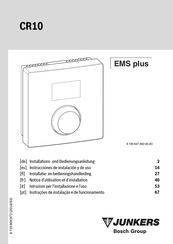 Bosch JUNKERS CR10 Notice D'utilisation Et D'installation