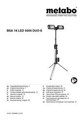 Metabo BSA 18 LED 5000 DUO-S Notice Originale