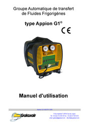 GALAXAIR Appion G1 Manuel D'utilisation