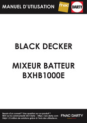 Black & Decker BXHBA1000E Manuel D'utilisation