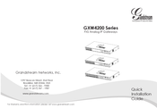 Grandstream Networks GXW4200 Serie Guide D'installation Rapide