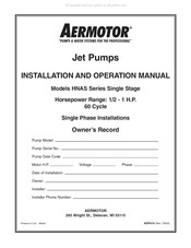 aermotor HNAS Serie Manuel D'installation Et D'utilisation