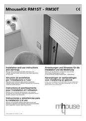 Mhouse RM15T Instructions Et Avertissements Pour L'installation Et L'utilisation