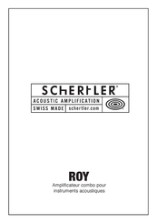 Schertler ROY Mode D'emploi