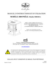 Osburn 1800 ENCASTRABLE Manuel D'instructions Et D'utilisation