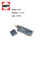 Sony ICD-U70 Mode D'emploi