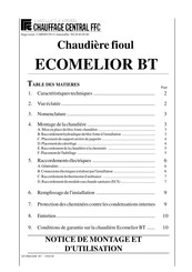 FFC Ecomelior BT5 Notice De Montage Et D'utilisation