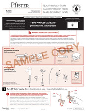 Pfister Kelen LG42-MFO Guide D'installation Rapide