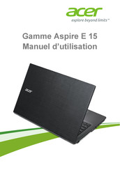 Acer Aspire E 15 Série Manuel D'utilisation