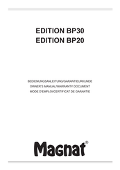 Magnat EDITION BP30 Mode D'emploi/Certificat De Garantie