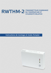 Sentera Controls RWTHM-2 Instructions De Montage Et Mode D'emploi