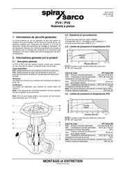Spirax Sarco PV6 Montage Et Entretien