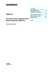 Siemens SIMATIC PCS 7 Manuel De Référence