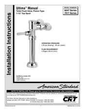 American Standard 7017 Serie Instructions D'installation