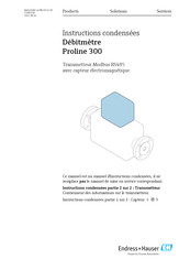 Endress+Hauser Proline 300 Instructions Condensées