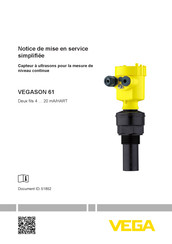 Vega VEGASON 61 Notice De Mise En Service