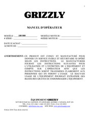 Grizzly 180 000 Manuel D'opérateur