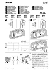 Siemens RLU2 Série Instructions D'installation