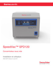 Thermo Scientific SpeedVac SPD120 Manuel D'utilisation Et D'installation