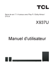 Tcl X937U Manuel D'utilisateur