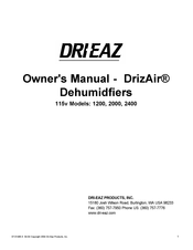Dri-Eaz DrizAir 2400 Manuel Du Propriétaire