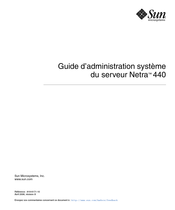 Sun Microsystems Netra 440 Guide D'administration