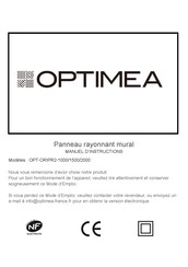 Optimea OPT-ORIPR2-1500 Manuel D'instructions