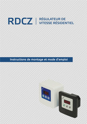 Sentera Controls RDCZ9-15-WH Instructions De Montage Et Mode D'emploi