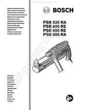 Bosch PSB 600 RE Instructions D'emploi