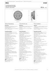 Bega 84 520 Fiche D'utilisation