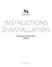Monogram ZV1050 Instructions D'installation
