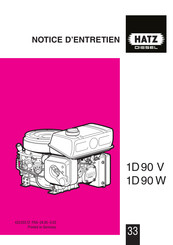 Hatz Diesel 1D90 Notice D'entretien