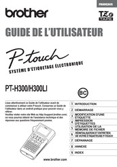 Brother P-touch PT-H300 Guide De L'utilisateur