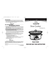 Rival Crock-Pot SCVPE600-CN Notice D'emploi